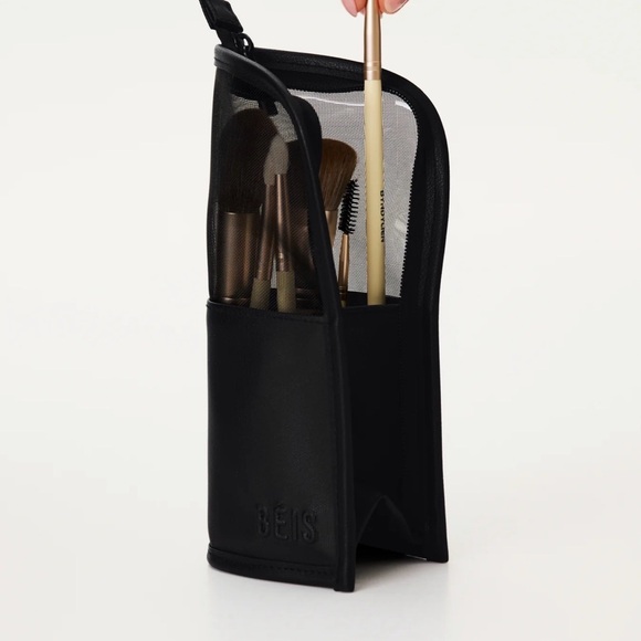 BEIS Handbags - Beis The Makeup Brush Pouch in Black